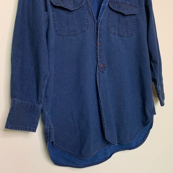 Madewell Rivet & Thread Indigo Chambray Popover - Picture 4 of 7